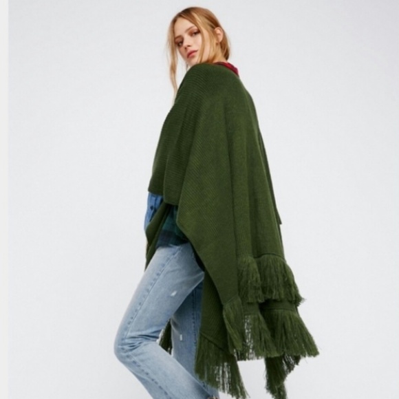 Free People Sweaters - Free People Fringed Knit Kimono